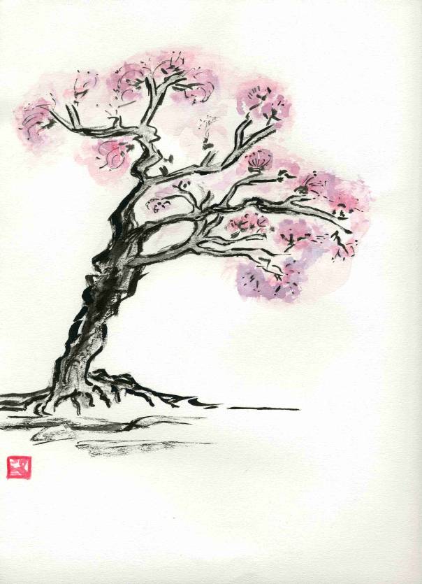 Cerisier japonais par Cathy Bechennec